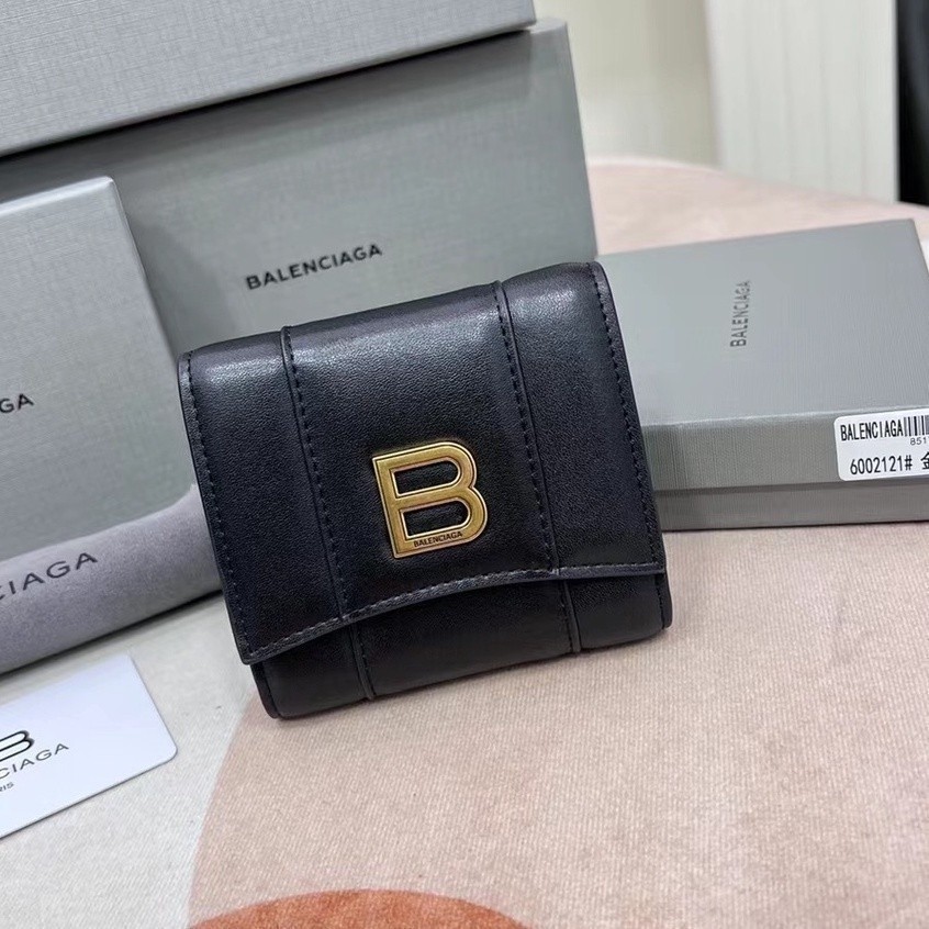 Womens New Shiny Cow Leather Mini Hourglass Short Wallet 109 x 79 x 48 cm Beg lady bag