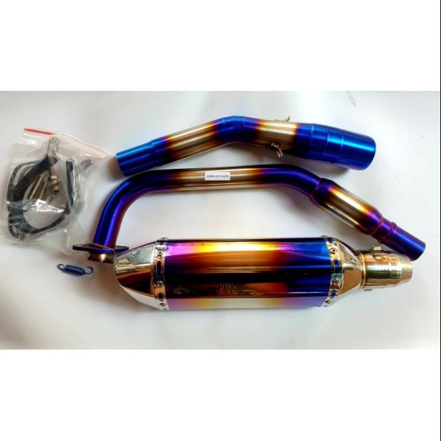 ชุดคอท่อบอม + ปลายท่อเงา AKA สีไทเท ทั้งชุดงานสวยมาก