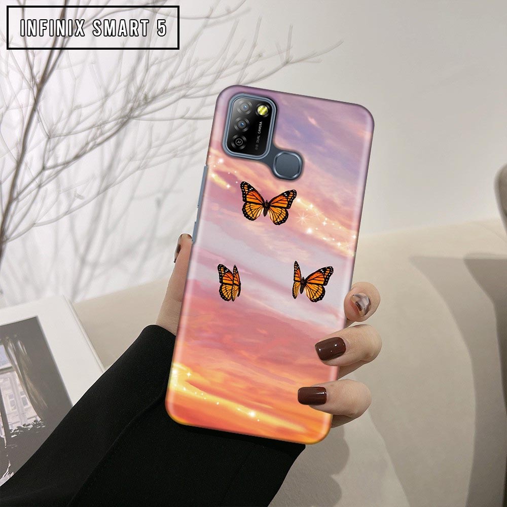 [H151] เคส INFINIX SMART 5 ปลอกแฟชั่น BUTERFLY Hardcase 3D Fullprint Kesing INFINIX SMART 5 เคส INFI