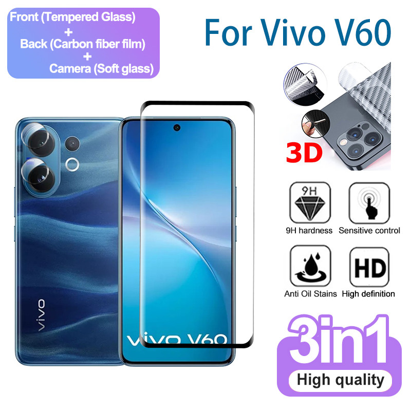 ฟิล์ม Vivo V60 ฟิล์ม กระจกนิรภัยป้องกันหน้าจอสำหรับ Vivo V60 V50 V40 V30 Pro V50e V40e V30e ฟิล์มกัน