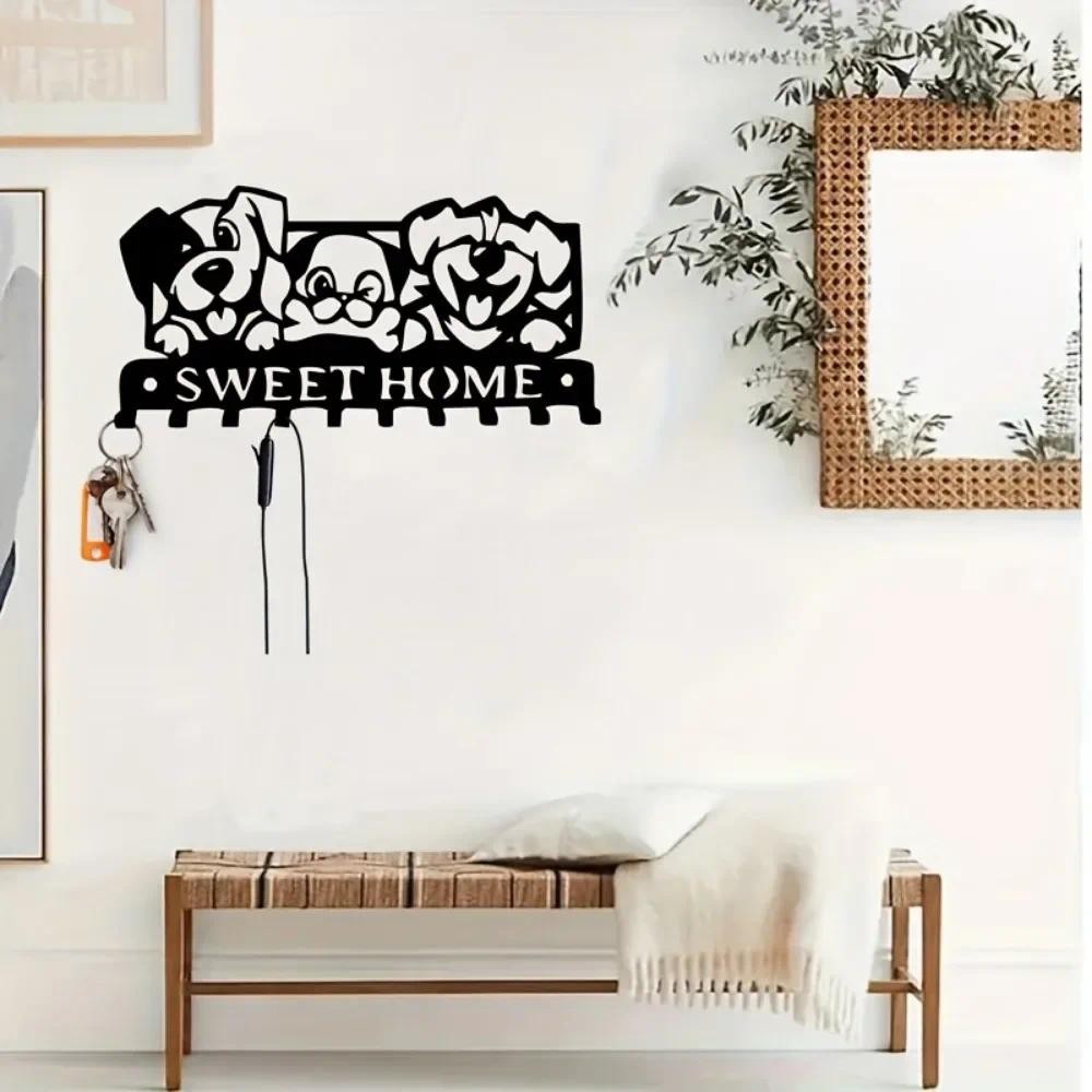 CIFbuy Antique Dog Key Organizer โลหะติดผนัง Key Holder Home Office