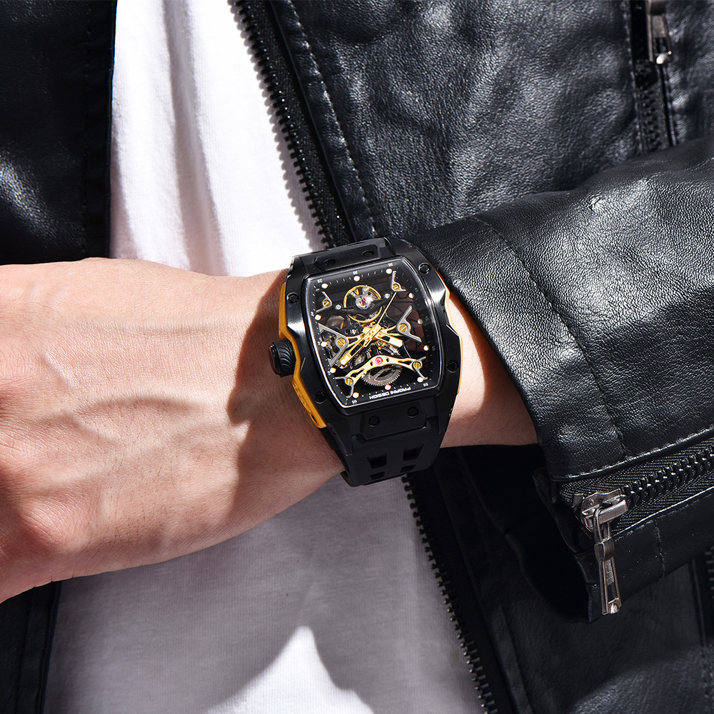 2025 ใหม่ PAGANI DESIGN 42 มม.โครงกระดูกหน้าปัดผู้ชายนาฬิกาเครื่องกลยี่ห้อยอดนิยมแซฟไฟร์แก้วนาฬิกาอัตโนมัติ 50 เมตรนาฬิกากันน้ําผู้ชาย PD-YS018 - รูปที่ 6