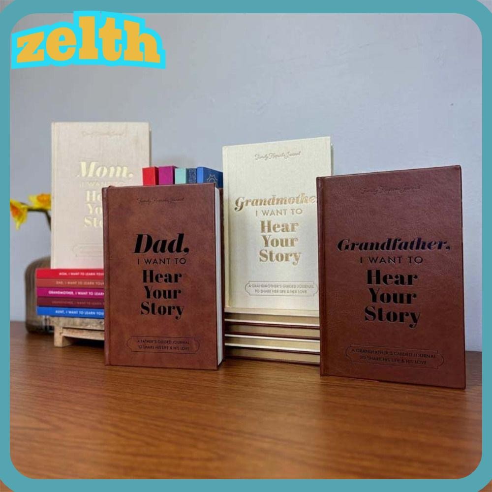 Zelth Dad, I Want To Hear Your Story, Heirloom Edition ประณีตพ่อs Guided Journal, เพื่อแบ่งปันชีวิตของเขาและของเขา Love Dads Story Leather Notepad