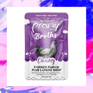 Pramy Broths [48 ซอง] พรามี่ น้ำซุปแมว ซุปครีม ซุปใส เพิ่มการทานน้ำให้แมว ขนาด 40 กรัม