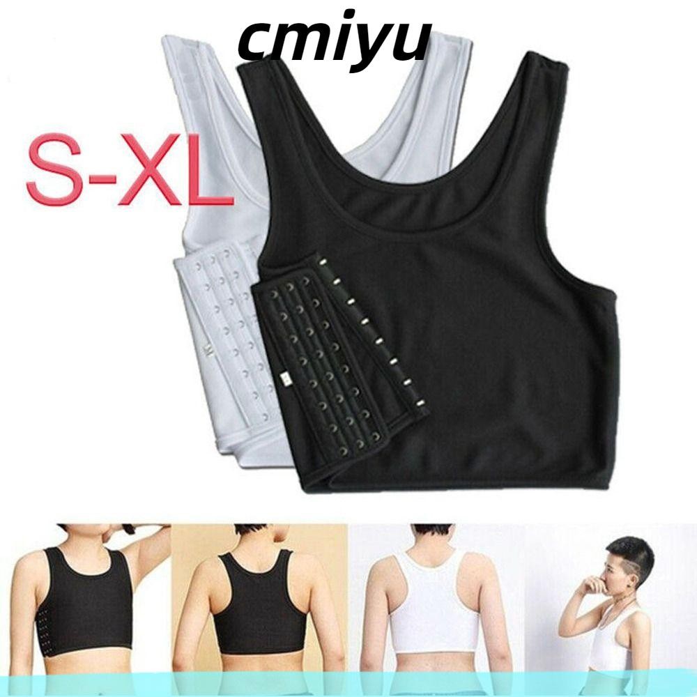 Cmiyu เสื้อกล้าม, เสื้อกั๊กแบนเต้านม Trans เลสเบี้ยน Chest Shaper, M-3XL เลสเบี้ยนทอมชุดชั้นใน Breast Binder