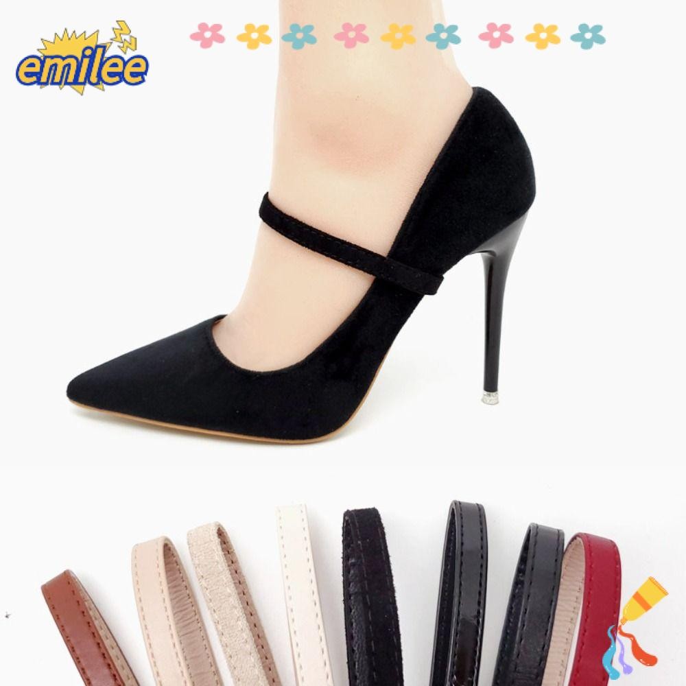 Emilee เข็มขัดรองเท้าป้องกันหลวมที่ถอดออกได้สายรัดป้องกันการลื่นไถลเชือกผูกรองเท้ามัดเชือกผูกรองเท้า
