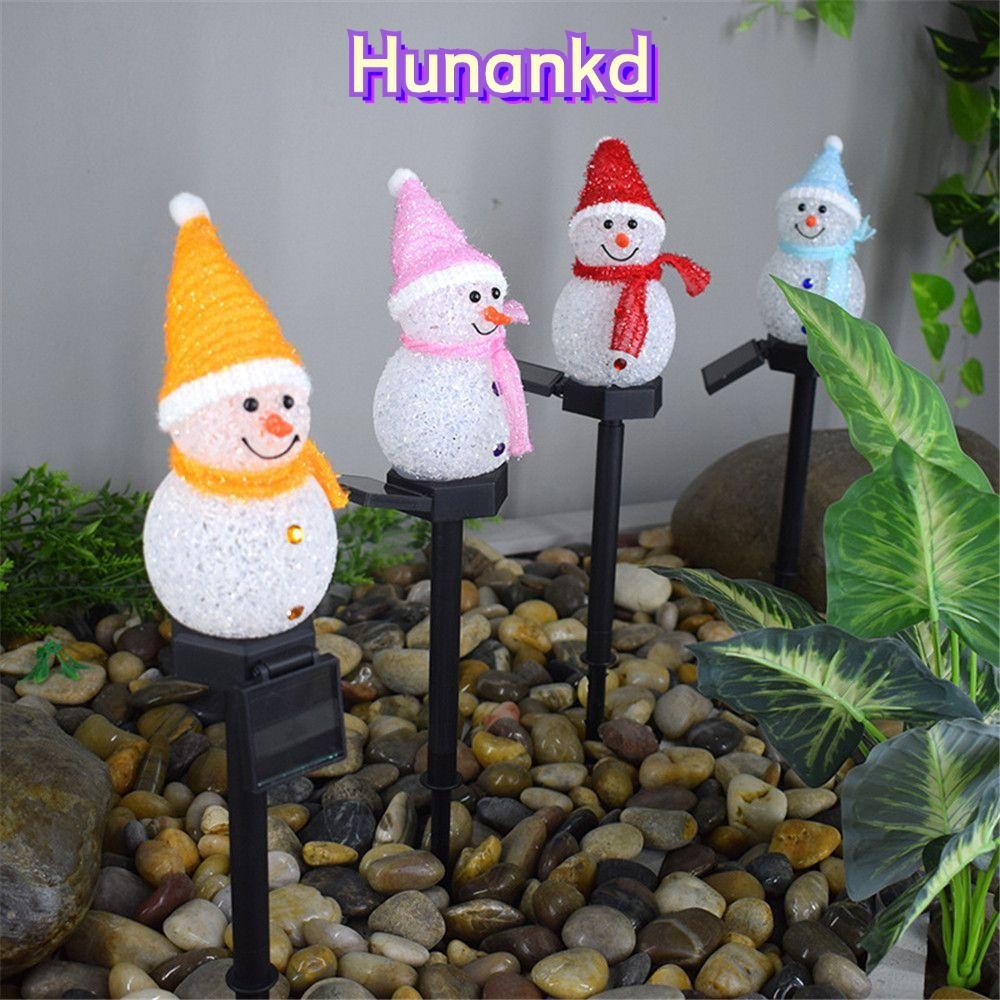 Huan โคมไฟพลังคริสต์มาส, ไฟ LED Snowman, โคมไฟสนามหญ้าตกแต่งป้ายคุณภาพสูงคริสต์มาส