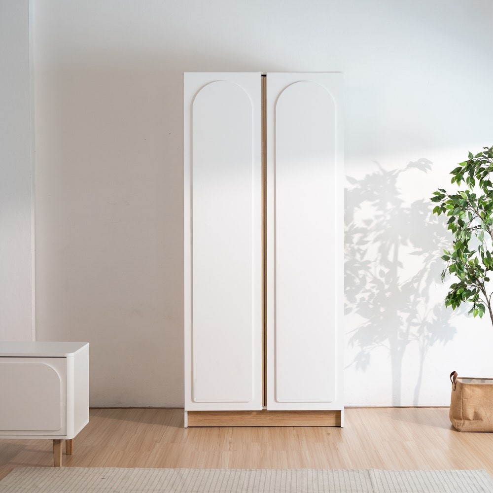 Koncept Furniture ตู้เสื้อผ้า KC-PLAY รุ่น NORDIS ขนาด 90 cm. สีขาว (90x60x200 ซม.)  แบรนด์ KONCEPT 