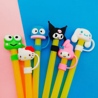 หมวกฟางสแตนลีย์10mm ปลอกฟาง Sanrio ปลั๊กกันฝุ่นเครื่องประดับถ้วยน่ารักการ์ตูนน่ารัก