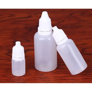 100pcs พร้อมส่ง 3/5/10/15/20/30/50/100ml ขวดบีบหยด ขวดและฝาสีขาว Dropper Bottle ขวดยาหยอดตา วัสดุพลาสติกPE