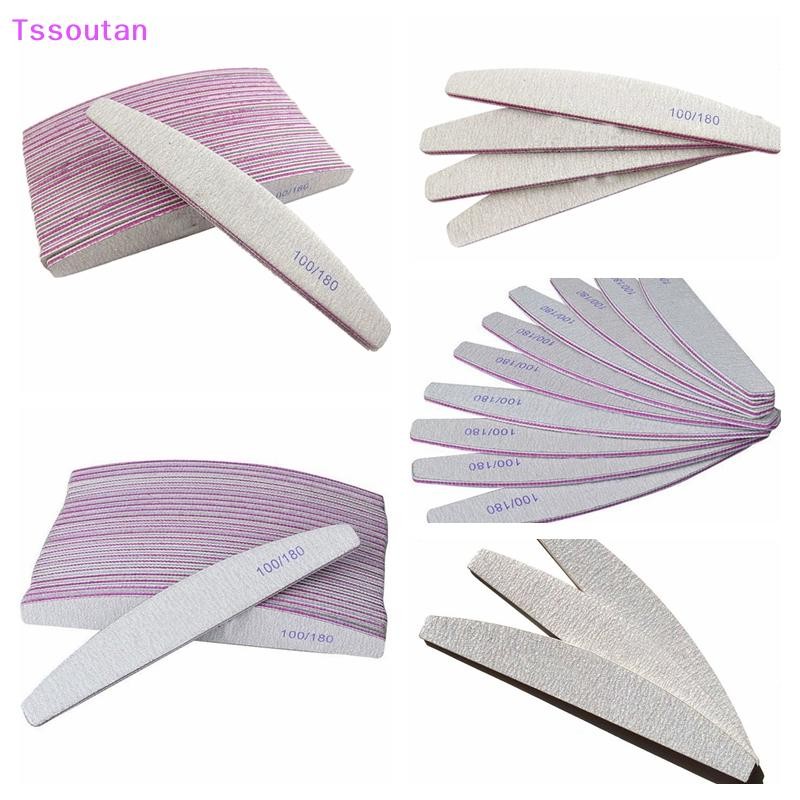 [TSST] 1/5pcs เล็บขัดแฟ้มบัฟเฟอร์บล็อกทําเล็บมือเล็บเท้าเครื่องมือ UV Gel TAN