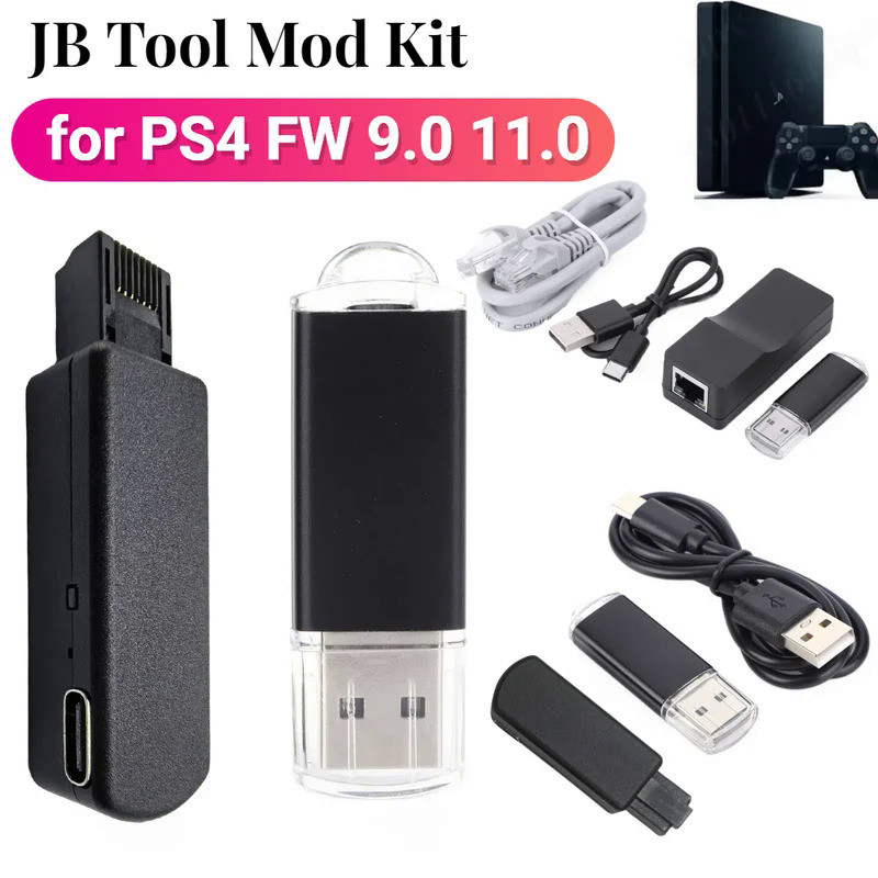 One-Key JB Tool Mod Kit USB Dongle with Type-C Cable Modification Kit Game Accessories for PS4/PS4 P