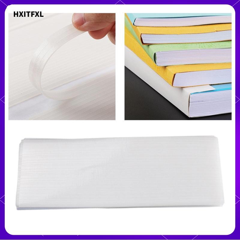 [hxitfxl] 100x แผ่นกาวความร้อนกาวกลับ 2 มม.กว้าง, 11 นิ้ว Binding Repair Binder เครื่องเข้าเล่มวัสดุอุปกรณ์