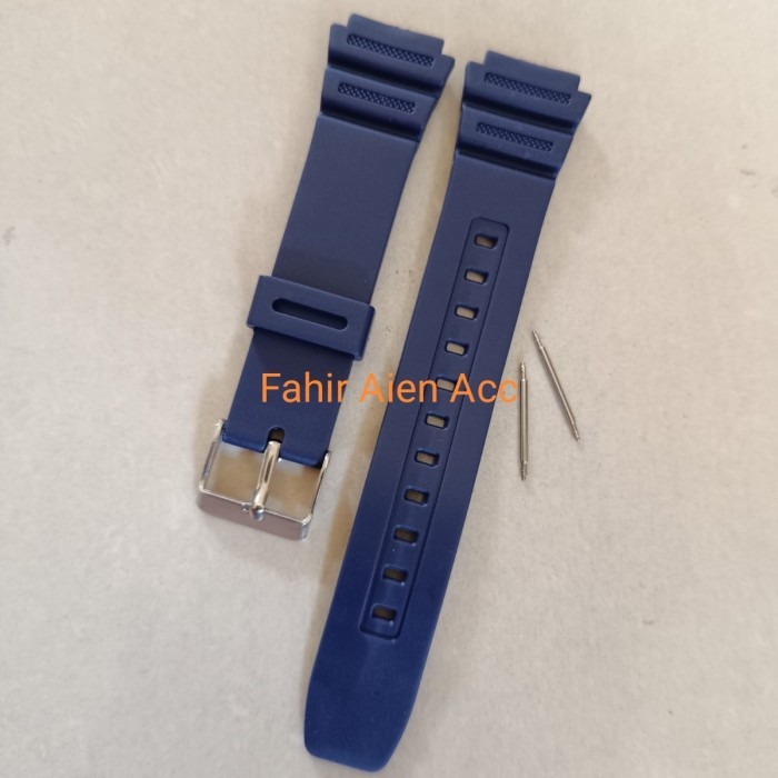 CASIO AE1200 WATCH STRAP RUBBER STRAP AE 1200 FREE PEN - สีกรมท่า