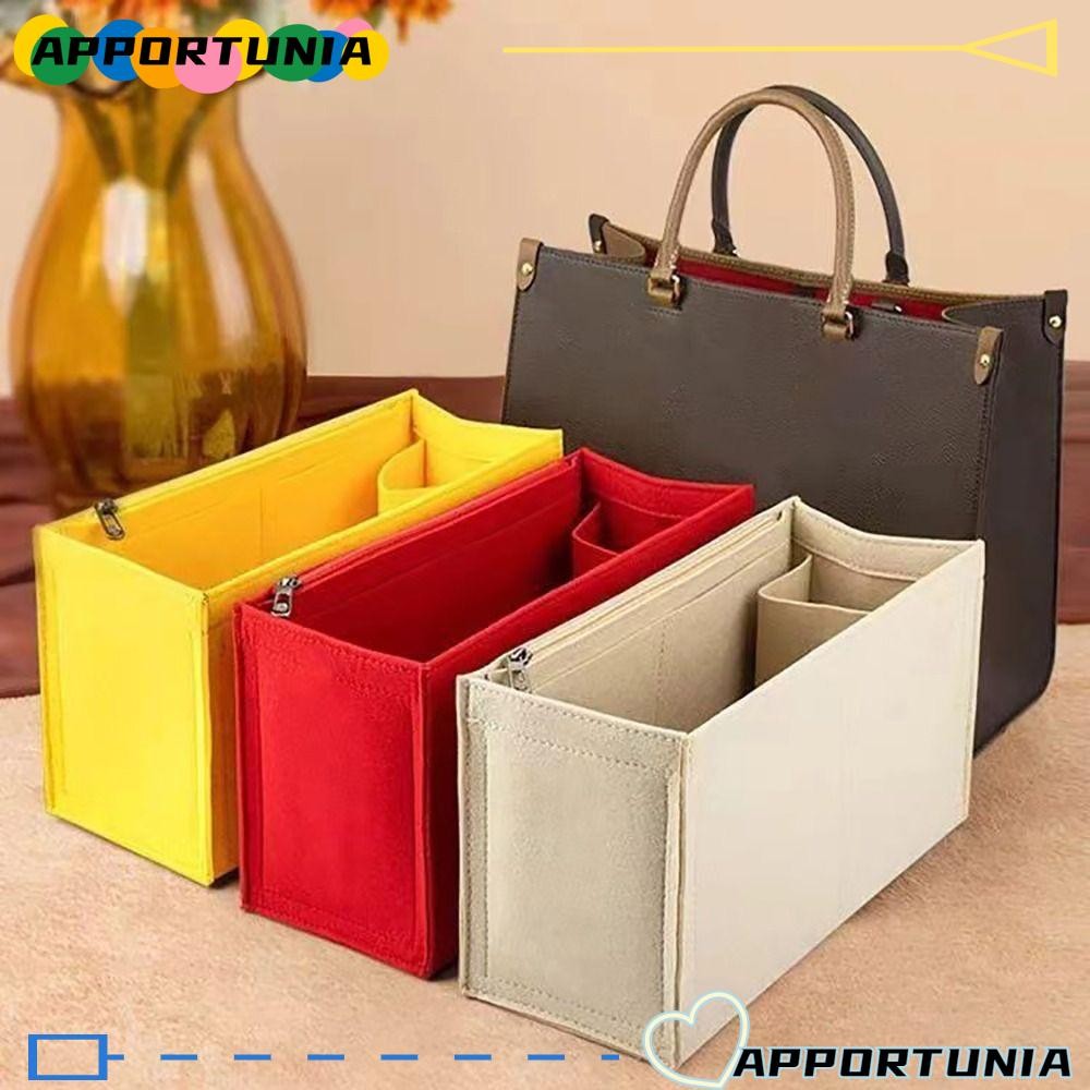 Apportunia กระเป๋าถือใส่กระเป๋า, Felt Storage Purse Liner, กระเป๋าคุณภาพสูงรองรับองค์กรกระเป๋าแบบพกพา Organiser สําหรับ LV Onthego