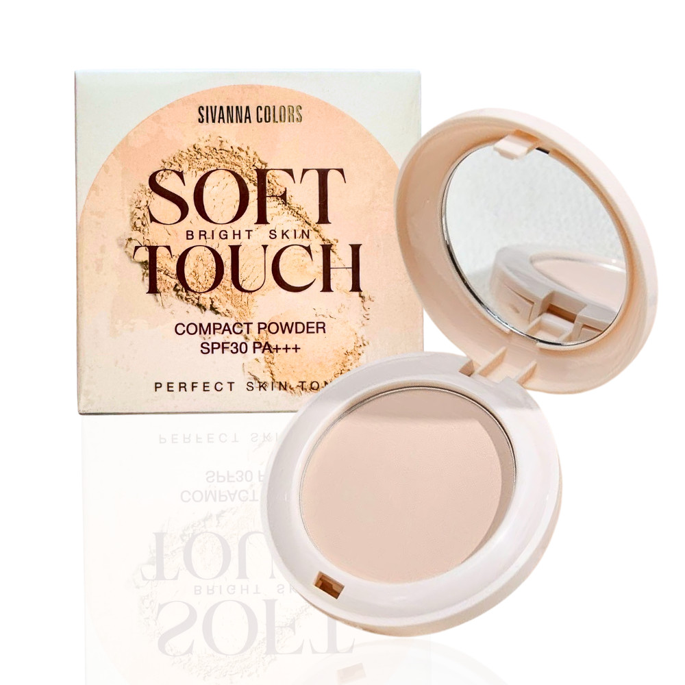 สิวันนา ซอฟท์ทัชไบรท์ แป้งพัฟ 8g HF1022 บางเบา Sivanna Colors Soft Touch Bright Skin Compact Powder