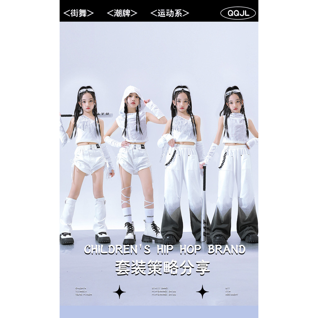 ชุดเต้นเด็ก ชุดเต้น เด็กผู้หญิง ชุดเต้นรํา ชุดแดนเซอร์ ชุดฮิปฮอป ชุด Cover Dance ชุดซ้อมเต้น ชุดเซ็ทเด็ก กางเกง Hiphop - รูปที่ 5