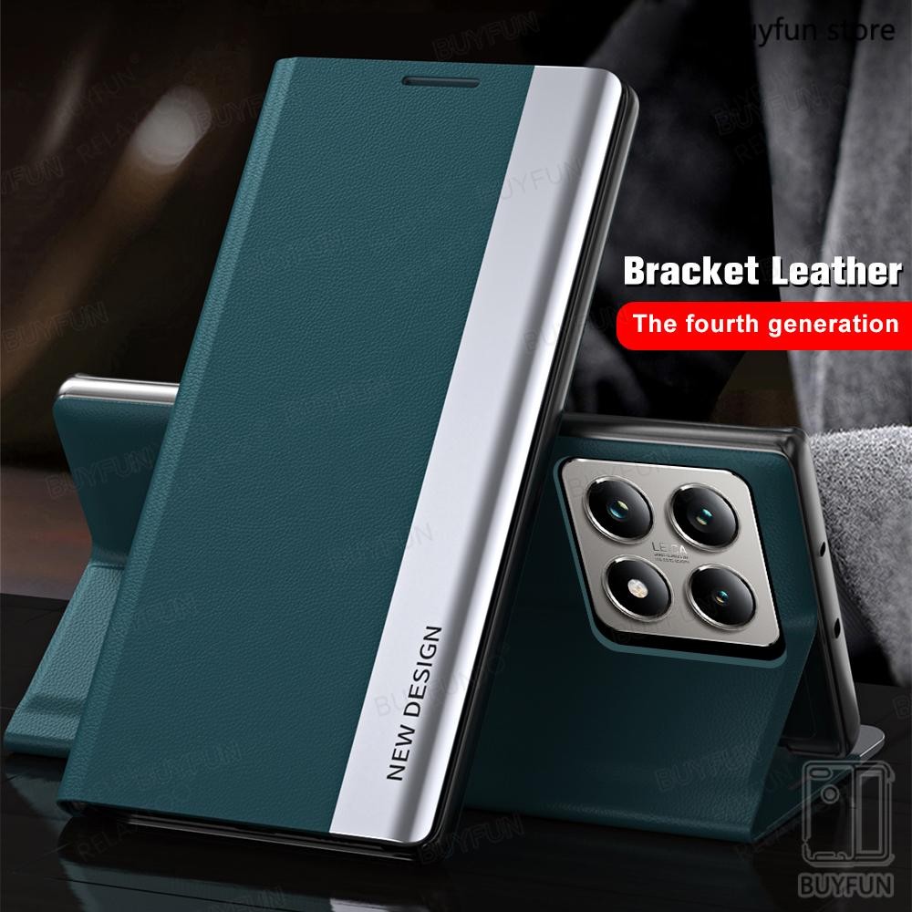 เคสหรูหราฝาครอบหนังแม่เหล็กสําหรับ Xiaomi Mi 14T Pro Mi14t Mi14 T 14