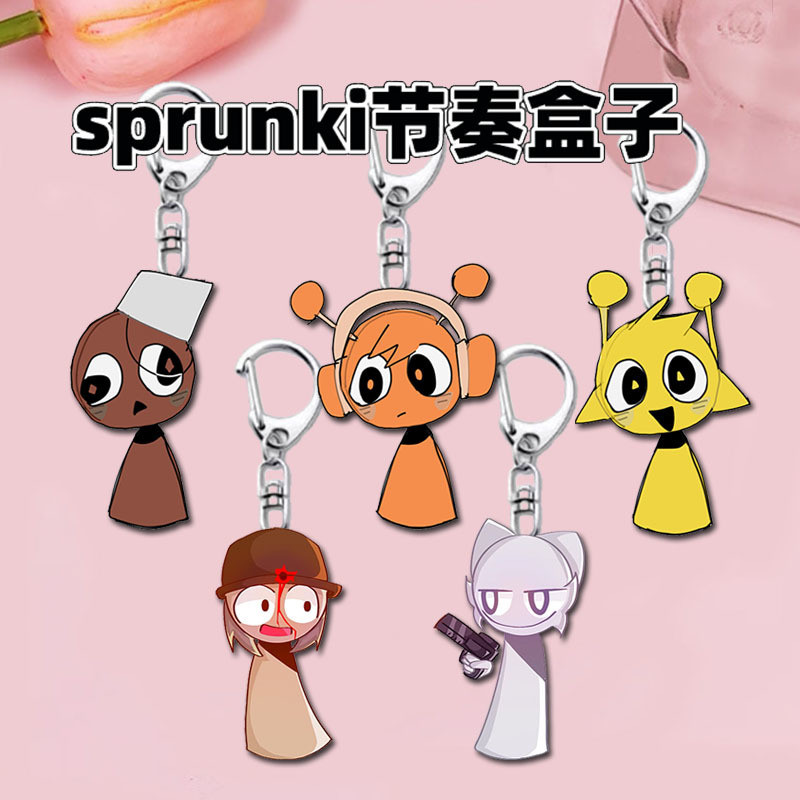 Sprunki พวงกุญแจนักเรียนกระเป๋าเป้สะพายหลังกลับบรรจุภัณฑ์เครื่องประดับจี้ของขวัญสำหรับเพื่อน