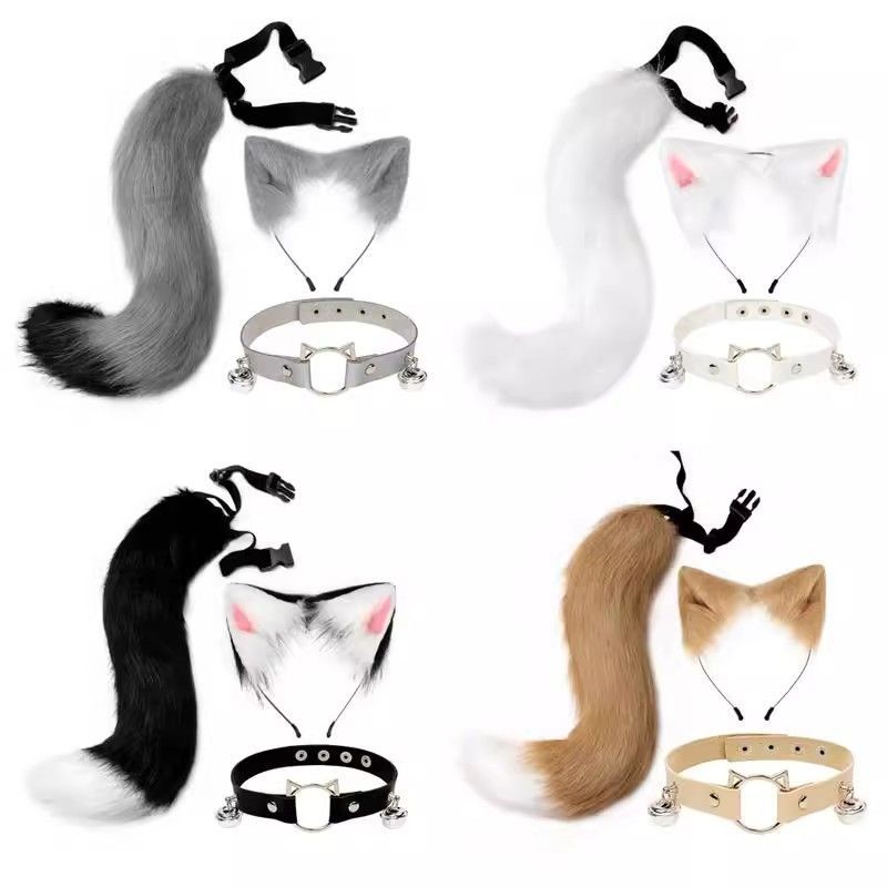 คอสเพลย์ Animal ears and TAILS หาง cos ของเล่นหูแมวชุดหางแมวสุนัขจิ้งจอกญี่ปุ่นทำมือคอสเพลย์อุปกรณ์เสริมสำหรับผู้หญิงแมวสายรัดผม24.11.12