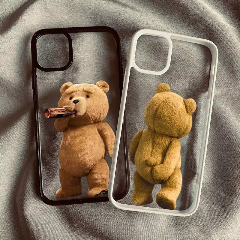 SAMSUNG การ์ตูนตุ๊กตาหมีคู่เคสโทรศัพท์สําหรับsamsung S24 S23 FE S24 Ultra S25 S23 S22 S21 Plus S20 S21 FEซิลิโคนกันกระแทกฝาครอบ