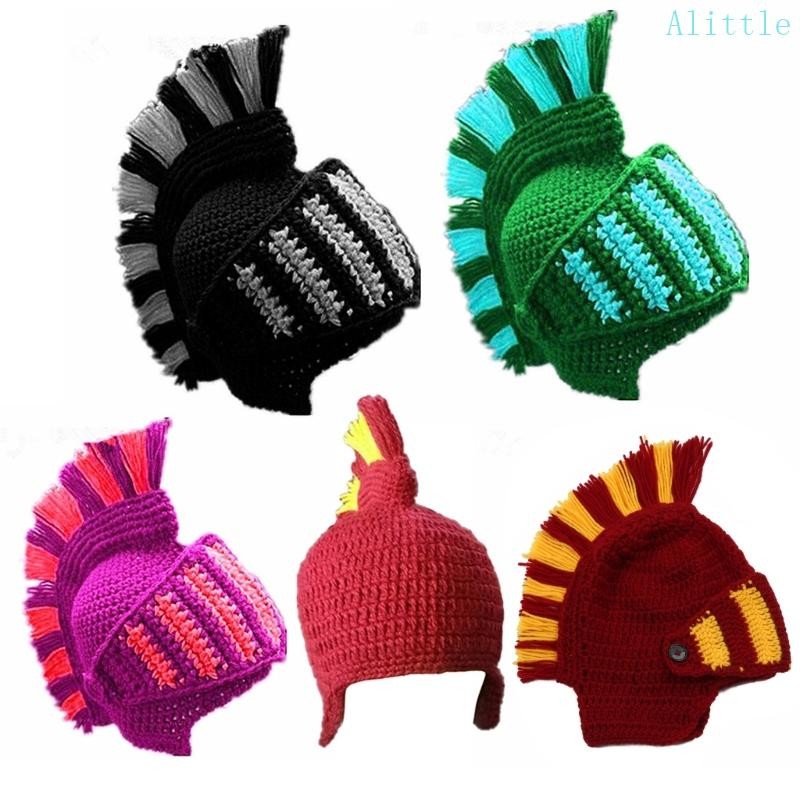 Alia Barbarian หมวกถักผู้ใหญ่ไวกิ้ง Faux Wool ตลกโรมันคอสเพลย์ Knight หมวก