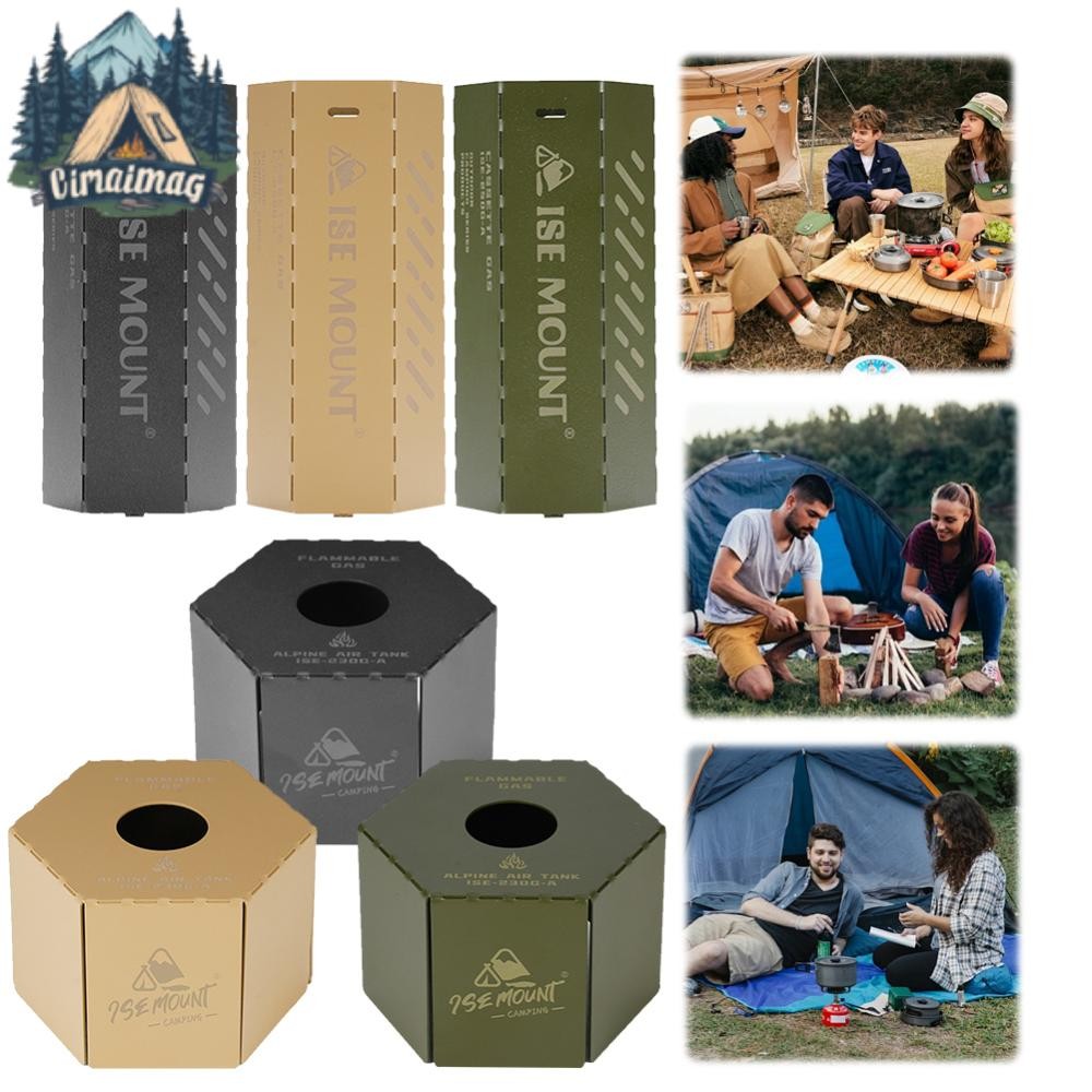 Camping Gas Can Case Anti-Fall Gas Canister Protective Cover Metal Camping Tools