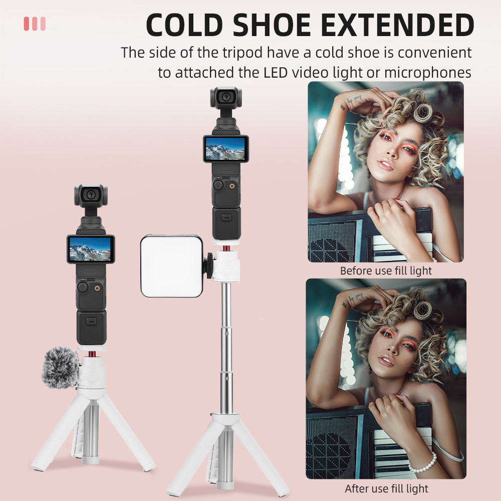 เหมาะสําหรับ DJI Osmo Pocket 3 Extension Rod ขาตั้งกล้อง Insta360X5/X4 Extension Selfie Stick ขาตั้งน้ําหนักเบาพกพา Action5pro อุปกรณ์เสริม