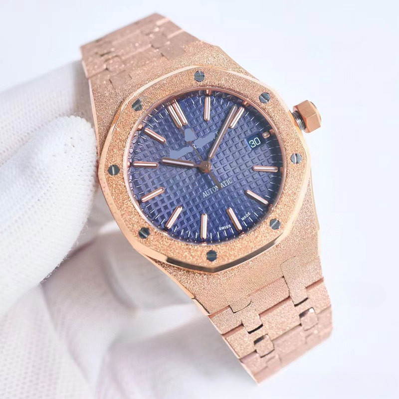 นาฬิกาอัตโนมัติแบบกลไก 15454 - สแตนเลสขัดเงา, นาฬิกากลไกสําหรับบุรุษและสตรีนาฬิกา Unisex