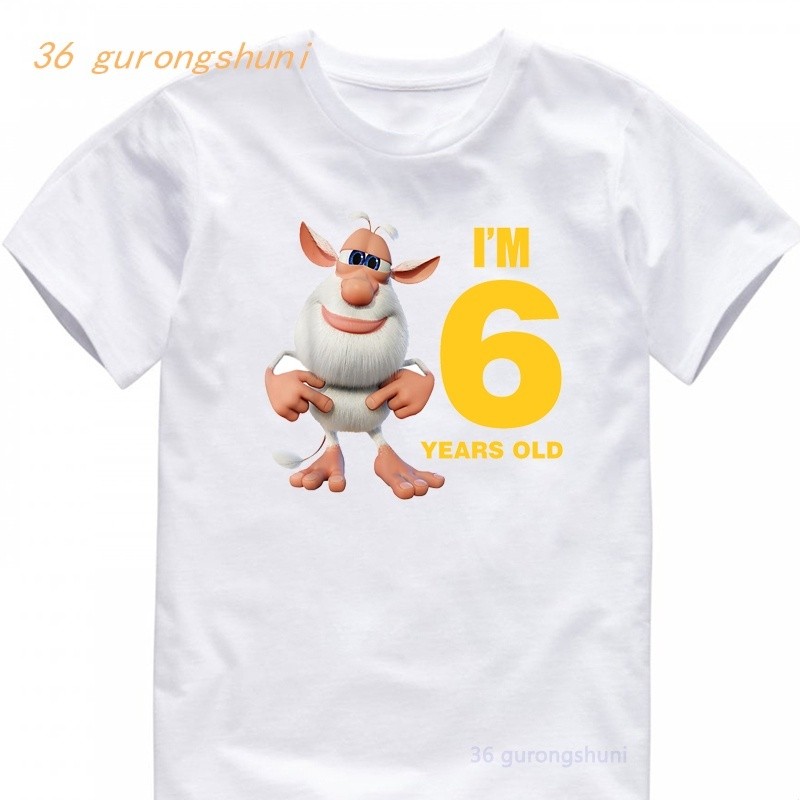 อะนิเมะการ์ตูนall-match Tee Booba Buba Буба .борการ์ตูนเด็กพิมพ์เด็กเสื้อผ้าTเสื้ออะนิเมะฤดูร้อนเสื้อเด็กเสื้อยืดนุ่มเสื้อยืดสีขาวท็อปส์สําหรับชุดลําลอง - รูปที่ 3