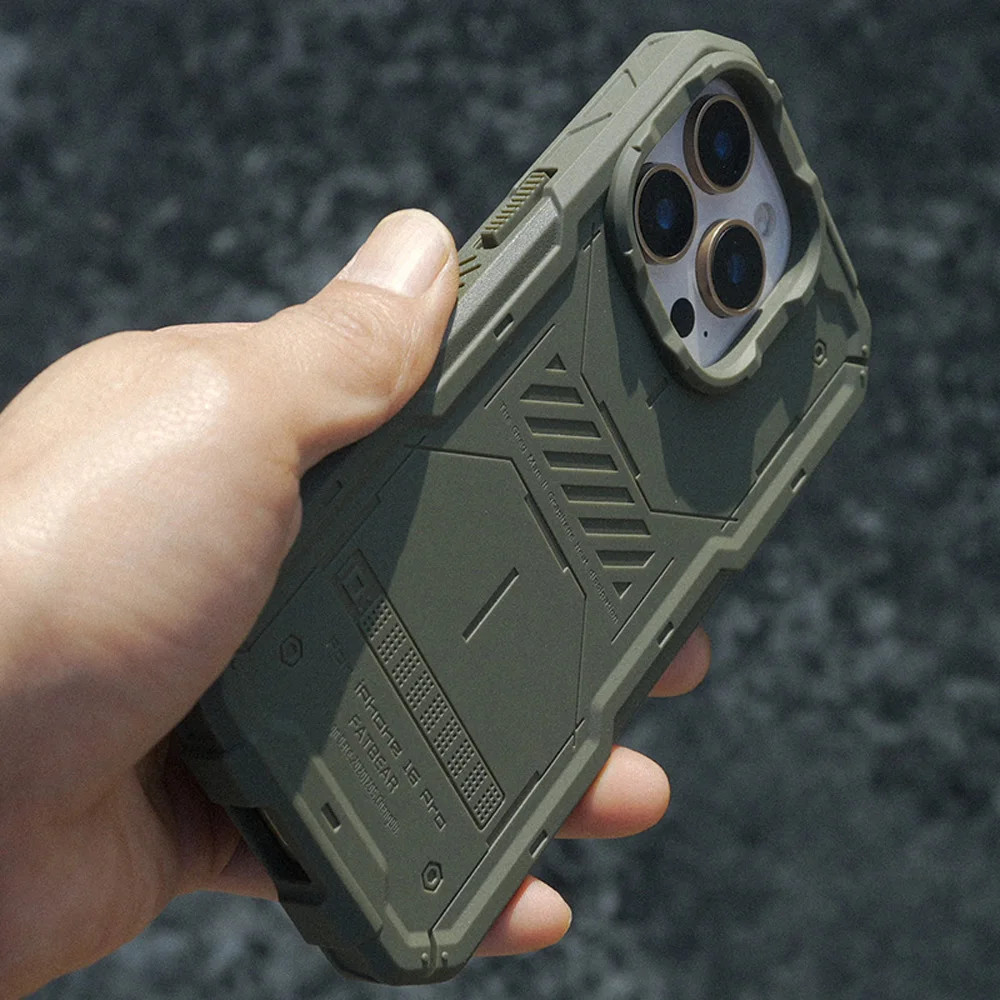 Fatbear เกราะกันกระแทกที่ทนทานเคสผิวสําหรับ iPhone 16 Pro Max Plus Graphene การกระจายความร้อน