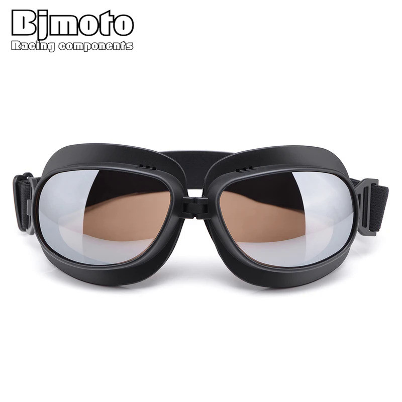 BJMOTO Motorcycle Glasses Goggles Helmet Pilot Scooter Retro Moto Outdoor Dirt Bike Riding Sunglasse