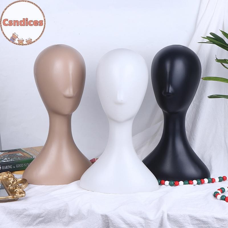 Csndices Pro หญิงพลาสติกบทคัดย่อ Mannequin Manikin หัวรุ่นวิกผมหมวกผมขาตั้งจอแสดงผลผู้ถือ TH