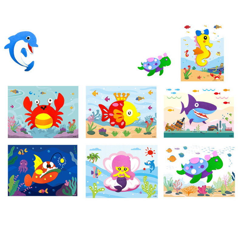 Diy 3D Eva โฟมสติกเกอร์ศิลปะและงานฝีมือสําหรับเด็กการเรียนรู้การศึกษาเด็ก - รูปที่ 4