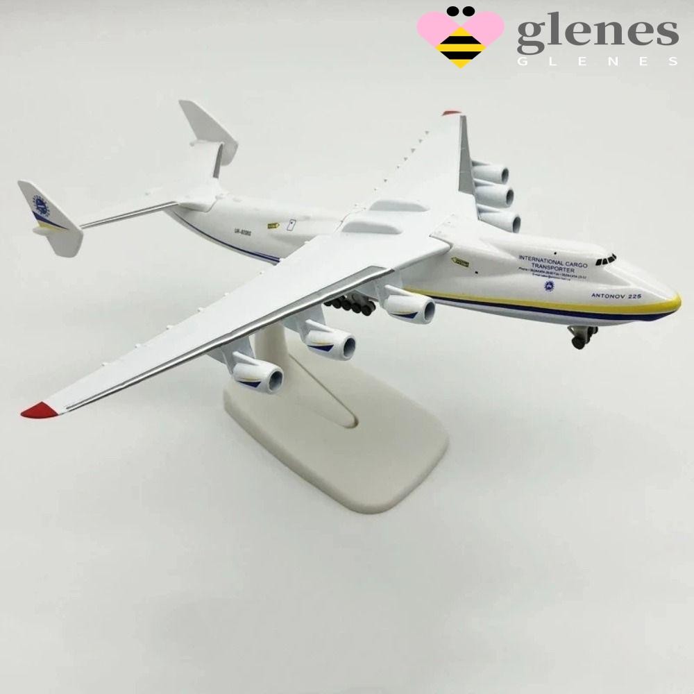 Glenes AN225 เครื่องบินรุ่น, 1/400 Scale Diecast Antonov an-225, ตกแต่งโลหะ 20 ซม.จําลองเครื่องบินรุ