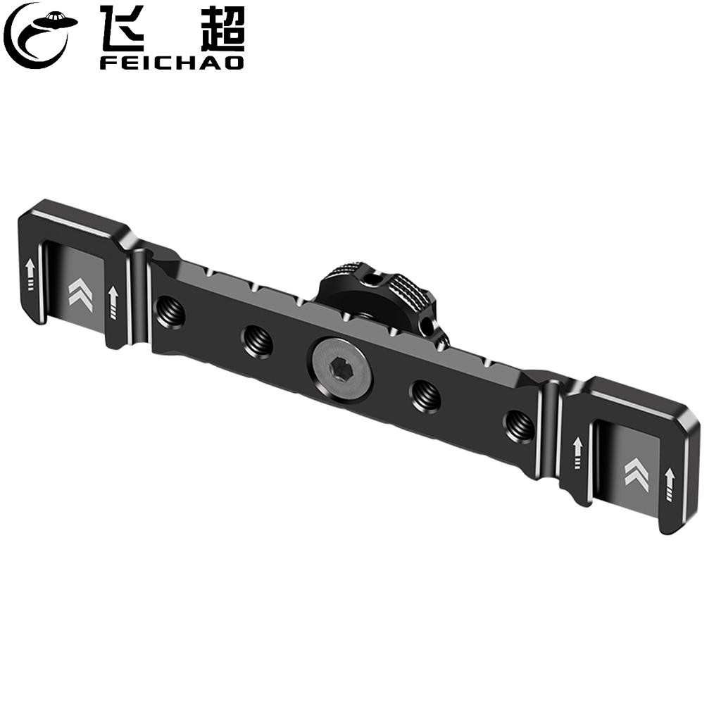 Feichao Universal อลูมิเนียม Dual Head Cold Shoe Expansion Bracket สําหรับกล้อง DSLR ไมโครโฟนพร้อมสกรู 1/4