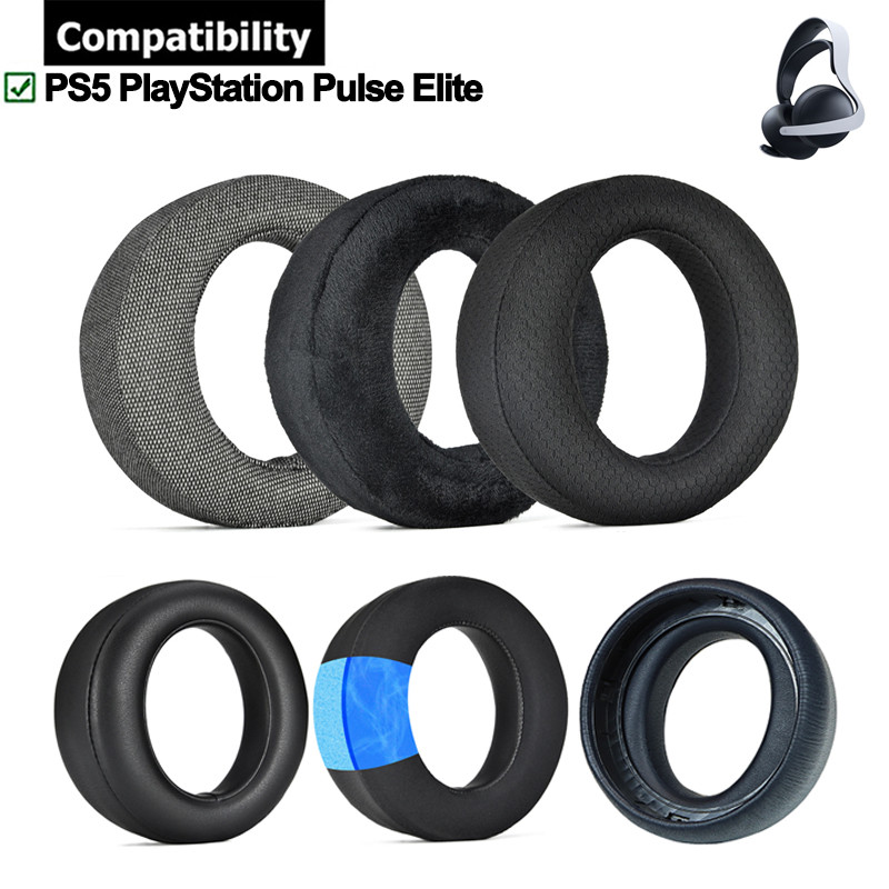 1 คู่แผ่นรองหูฟังสําหรับ Sony PS5 PlayStation Pulse Elite หูฟังเบาะฟองน้ํา Earmuffs