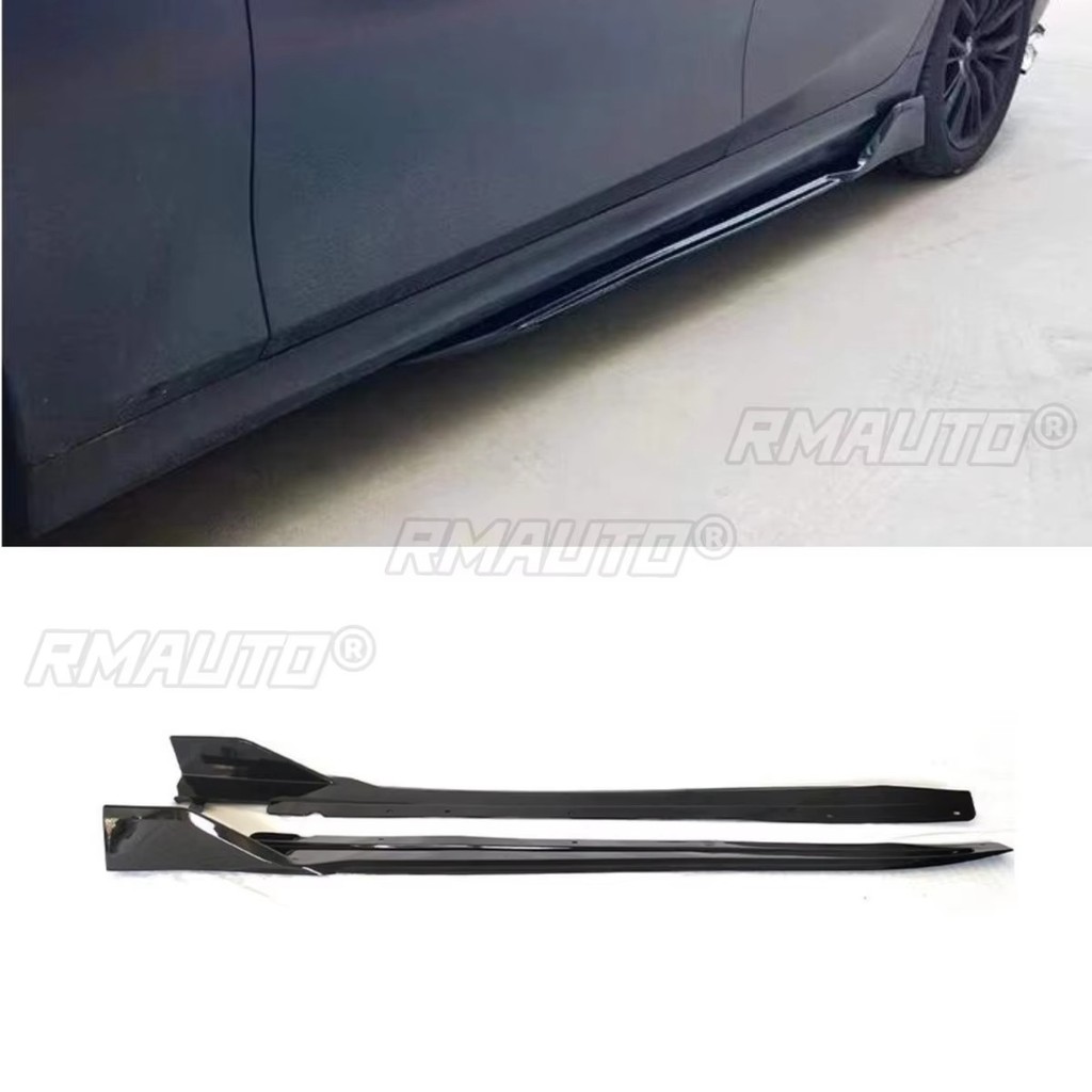 รถด้านข้างกระโปรง Lip สปอยเลอร์ Extension Diffuser Guard ผ้ากันเปื้อนสําหรับ BMW 3 4 Series G20 G28 G22 2020 + ด้านข้างกระโปรง Splitter อุปกรณ์เสริม