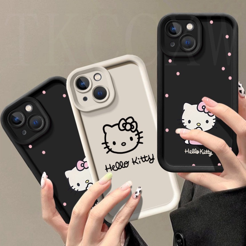 Simple Hello Kitty รูปแบบสําหรับ Motorola Moto G05 E15 G13 G35 G14 G10 G20 G30 G22 E13 G04 G04S G24 Power G34 G53 ซิลิโคนกันกระแทกฝาครอบโทรศัพท์นุ่ม