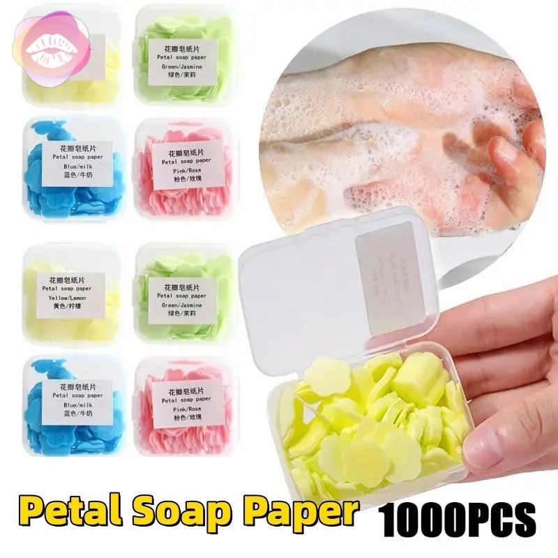 เม็ดสบู่กระดาษขนาด 3.5 ซม. ย่อยสลายได้ 4 สีทางเลือก Hypoallergenic สําหรับเด็ก/เดินทางแผ่นสบู่เป็นมิตรกับสิ่งแวดล้อมพร้อม Myrcylalanine