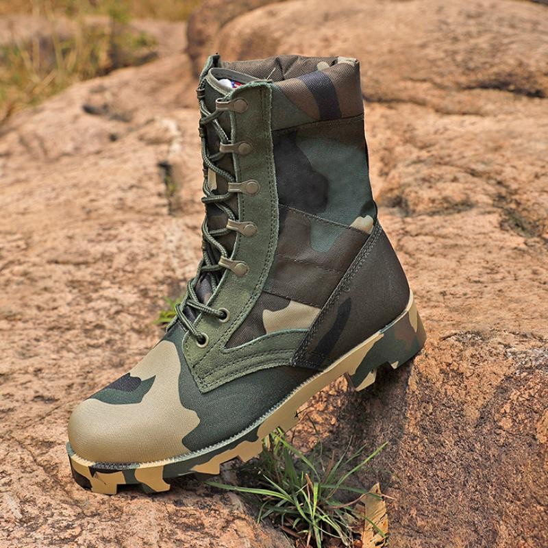 Fahion Boots ทนทานข้อเท้าป้องกัน Duty Boots Outdoor Desert Jungle Boots Men Boots
