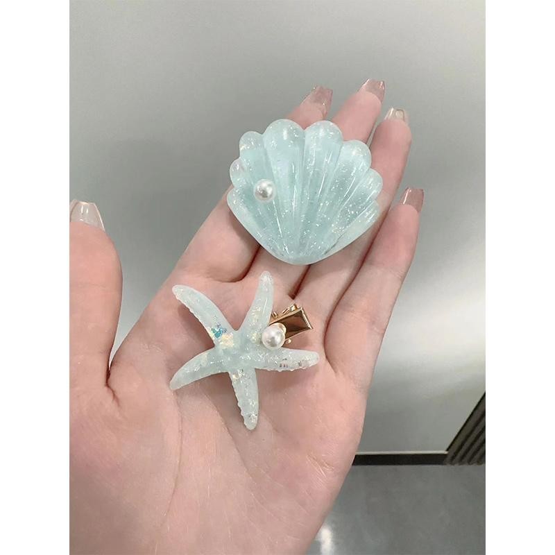 กิ๊บติดผมแฟชั่น ลายปลาดาว ที่หนีบหัว รูปแบบเปลือก ต้องมีสำหรับสาวน่ารัก ไปชายทะเล จัดส่งจากประเทศไทย - รูปที่ 6