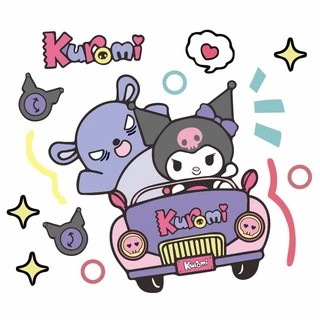 แผ่นสติ๊กเกอร์ Kuromi ขนาดใหญ่ แผ่นสติ๊กเกอร์มอเตอร์ไซค์ แผ่นสติ๊กเกอร์กันน้ำ ติดผนัง ติดตู้เย็น ติดรถ I5GE