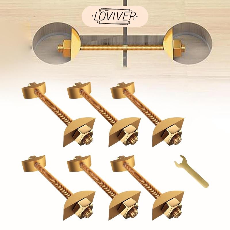 LOVIVER เฟอร์นิเจอร์ Fastening Connectors พร้อมประแจ Fixing Connector M8x100 มม.เคาน์เตอร์ตัวเชื่อมต่อ Bolts สําหรับ Butcher บล็อกตาราง