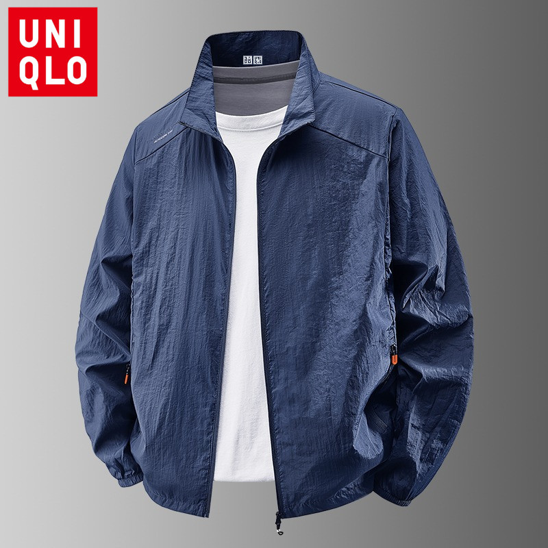 UNIQLO ยูนิโคล่ เสื้อแจ็คเก็ตเรียบง่าย 7 สีสําหรับผู้ชาย ม-5เอ็กแอล ฤดูร้อนเสื้อผ้าป้องกันแสงแดดแบบบางเพื่อป้องกันรังสียูวี