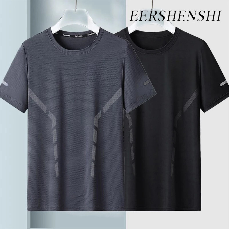 Eershenshi เสื้อยืดแขนสั้นผู้ชายหลวมผู้ชายแขนสั้นเสื้อลําลอง