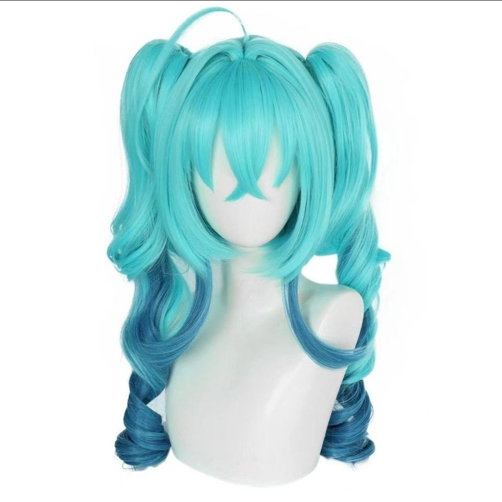 Hatsune Little Devil miku cos วิกผม miku หัวหอมสาวเสือปากคลิปหางม้าคู่