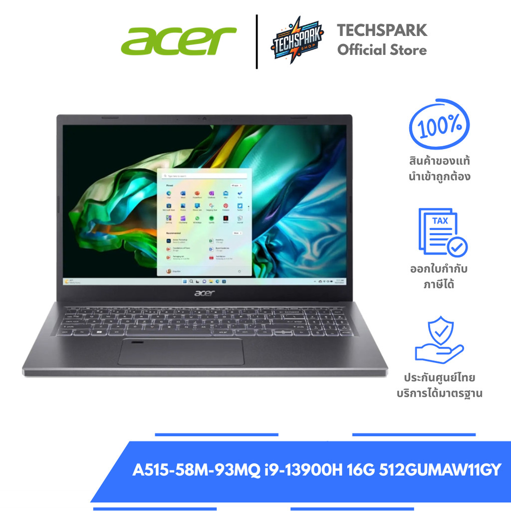 Acer ASPIRE 5 A515-58M-93MQ(NXKQ8ST001) i9-13900H/16GB/512GB/15.6"/ Intel Iris Xe Graphics/win11(STE