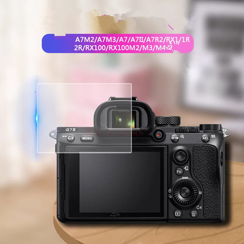 2 PCS 0.26 มม.กระจกนิรภัยป้องกันหน้าจอสําหรับ Sony A7M2 A7M3 A7II A7III A7R2 RX100 M2 M3 M4 กล้องดิจ