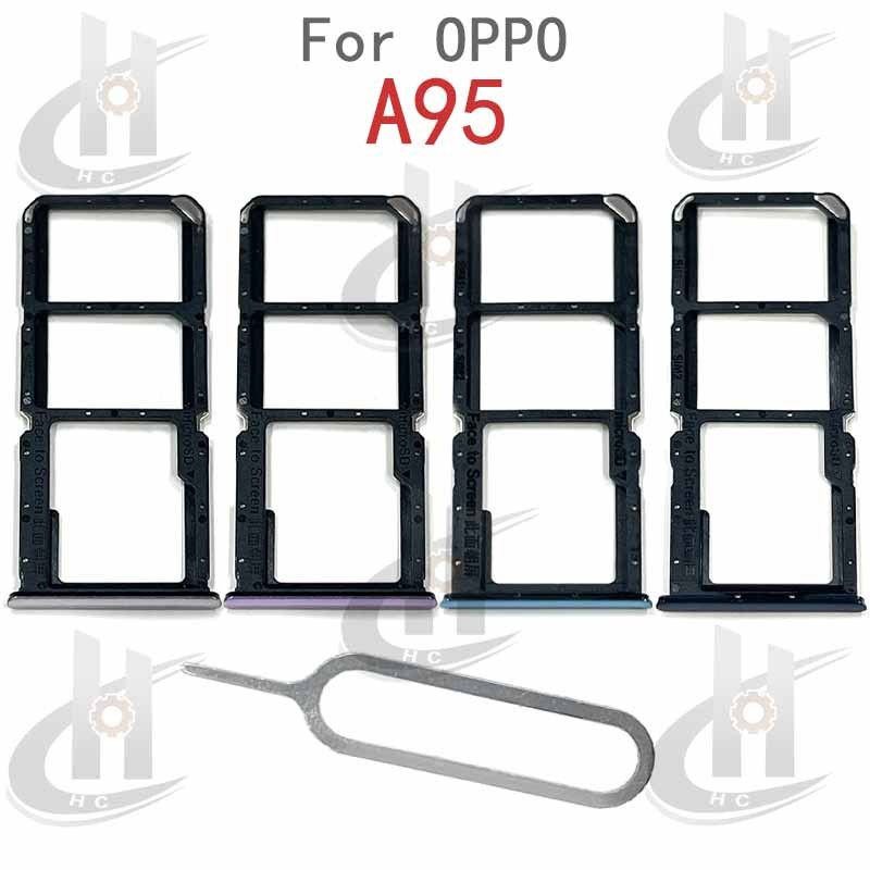 สําหรับ OPPO A95 4G 5G ซิมการ์ดถาดผู้ถือช่องใส่การ์ด Reader SD Slot อะแดปเตอร์อะไหล่